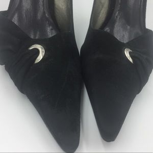 BCBGirls Black Suede 4”inch Heels size 7.5